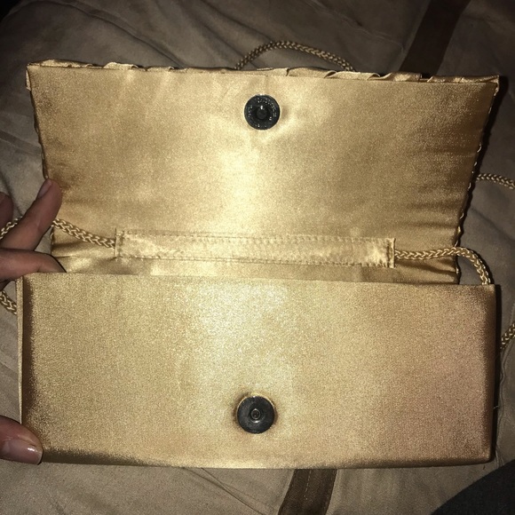 Gold mini clutch-never used - Picture 4 of 4